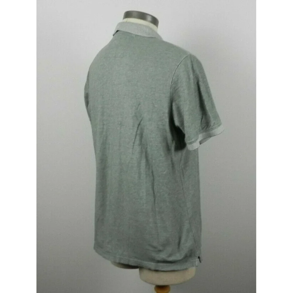 Banana Republic Polo Shirt Mens Large Golf Casual Knit Cotton Green Short Sleeve